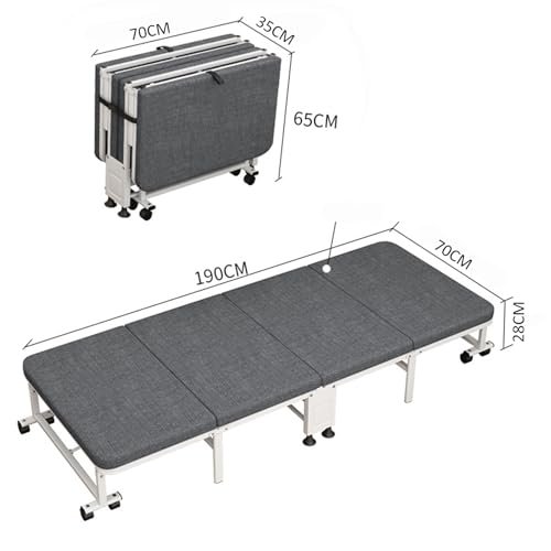 Lit pliant AuraThreads 1 personne 150 kg pour invités