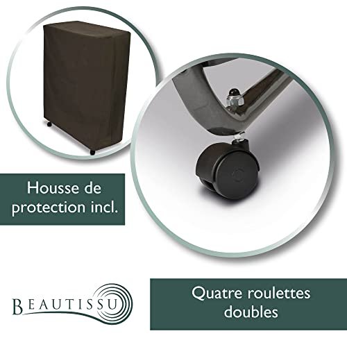 Lit pliant une place Beautissu 100 kg pour invités voyage