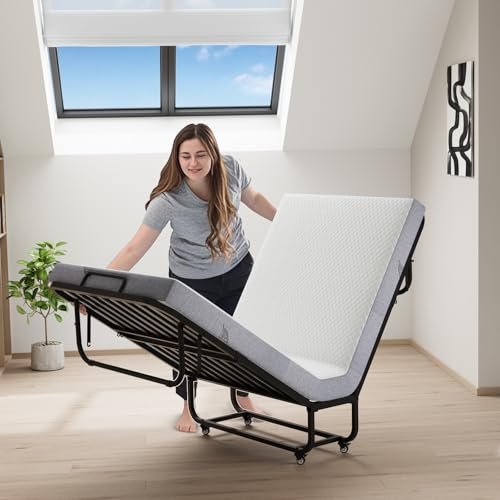 Lit pliant 90 x 200 VOWNER 1 personne 200 kg confortable