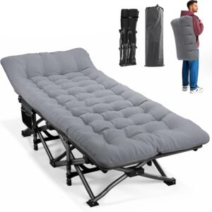 Heavy Duty Folding Camping Bed for Adults,Sleeping Bed with 200kg Capacity for Office/Travel/Outdoor