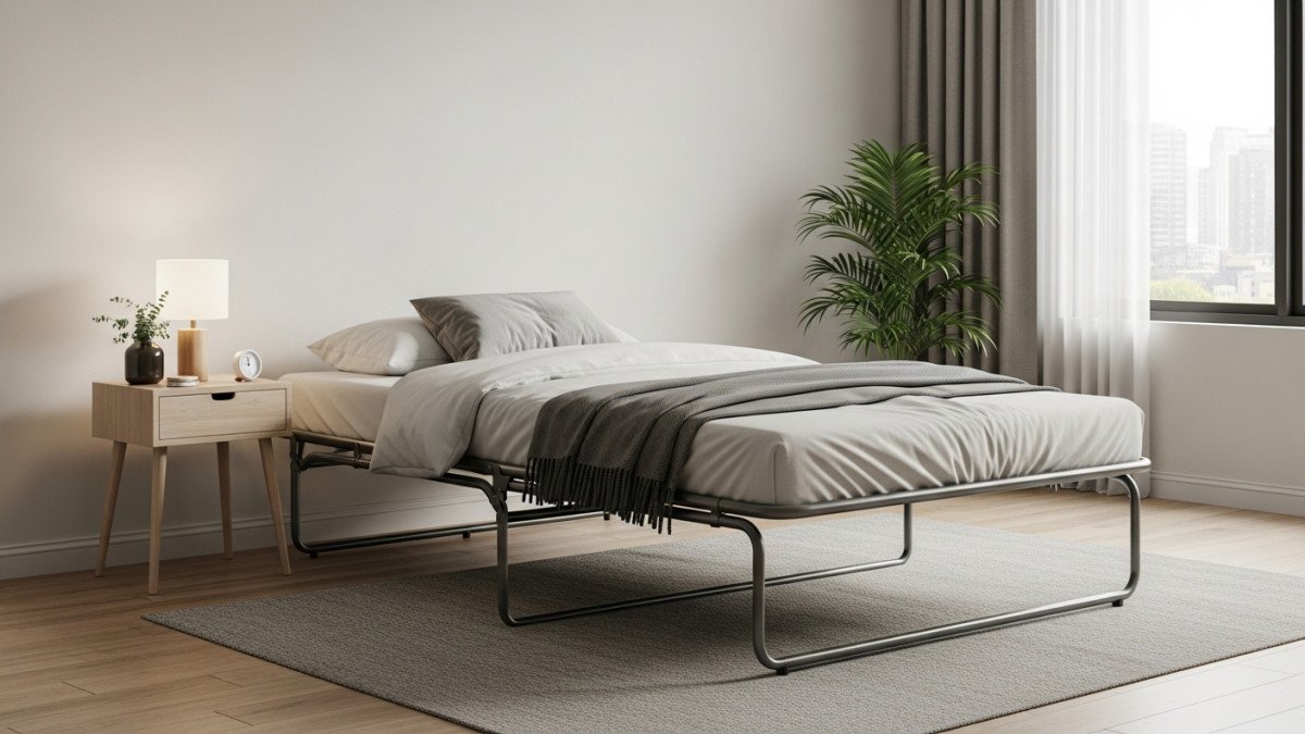 Illustration de la section : Trouvez Votre Lit Pliant 1 Personne Idéal – Le lit pliant 1 personne n'est plus une solution de dernier recours. C'est un vrai…