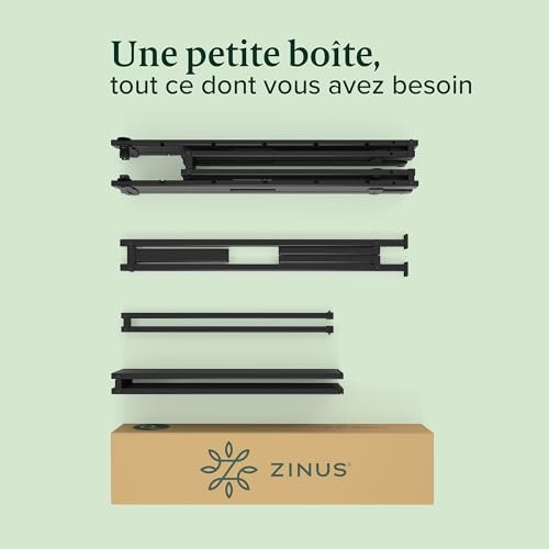 Cadre de lit 90 x 190 Zinus Caleb 160 kg montage rapide