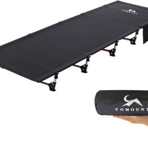 TOMOUNT Folding Camp Bed Ultralight Aluminium Bars 190 x 70 cm Compact and Portable Camping Lounger Easy to Build Heavy Duty Camping Bed Tents, Outdoor Hiking