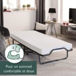 Lit pliant une place Beautissu 100 kg pour invités voyage