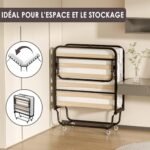 Lit pliant 1 personne DEWINNER 90×190  pratique