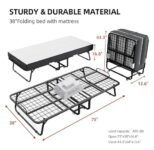 Lit pliant 190 x 80 avec matelas 200 kg