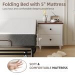 Lit pliant 190 x 80 avec matelas 200 kg