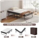 Lit pliant 190 x 80 avec matelas 200 kg