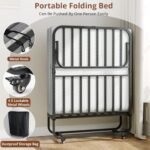 Lit pliant 90 x 200 VOWNER 1 personne 200 kg confortable