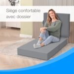 Matelas pliant ELONEO 90 x 200 1 personne confort