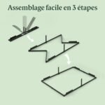 Cadre de lit 90 x 190 Zinus Caleb 160 kg montage rapide