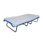 Lit pliant gris 90 x 190 Avenue Literie 1 personne robuste