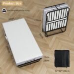 Lit pliant 90 x 200 VOWNER 1 personne 200 kg confortable